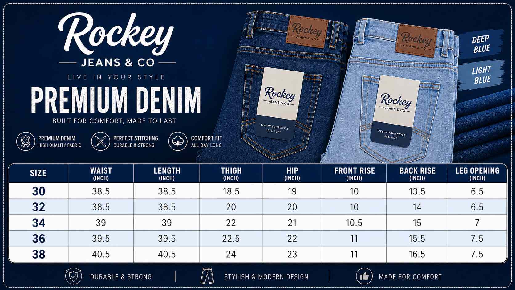 ROOKIES JEANS CO Full Size